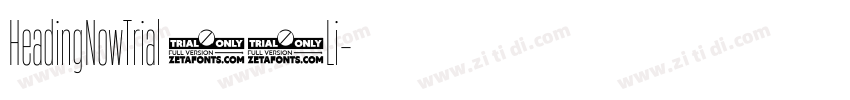 HeadingNowTrial 42Li字体转换